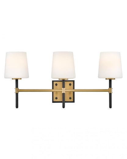 Hinkley Saunders Medium Three Light Vanity Black