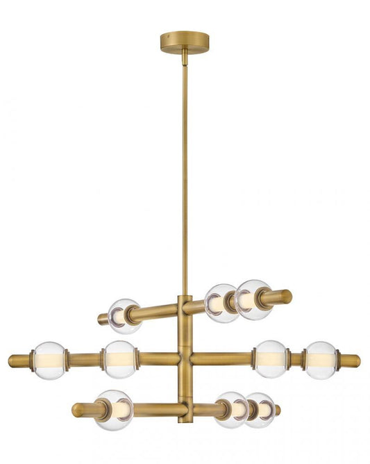 Hinkley Saxon Large Chandelier Lacquered Brass