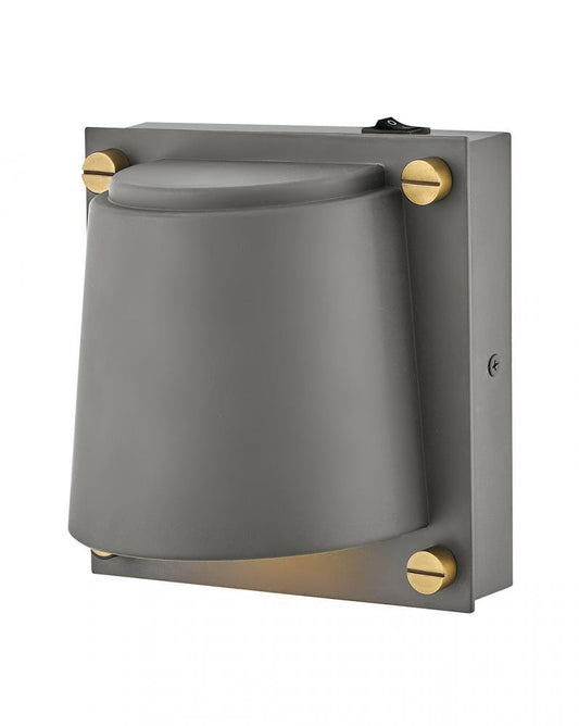Hinkley Scout Small Single Light Sconce Dark Matte Gray