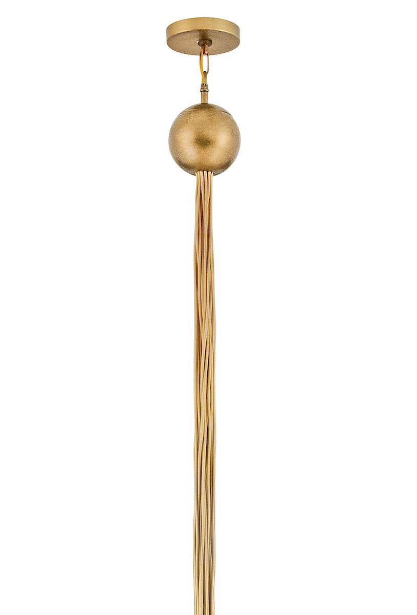 Hinkley Skye Double XL Multi Tier Chandelier Heritage Brass 39.0"W x 125.0"H x 39.0"L Cased Opal Glass