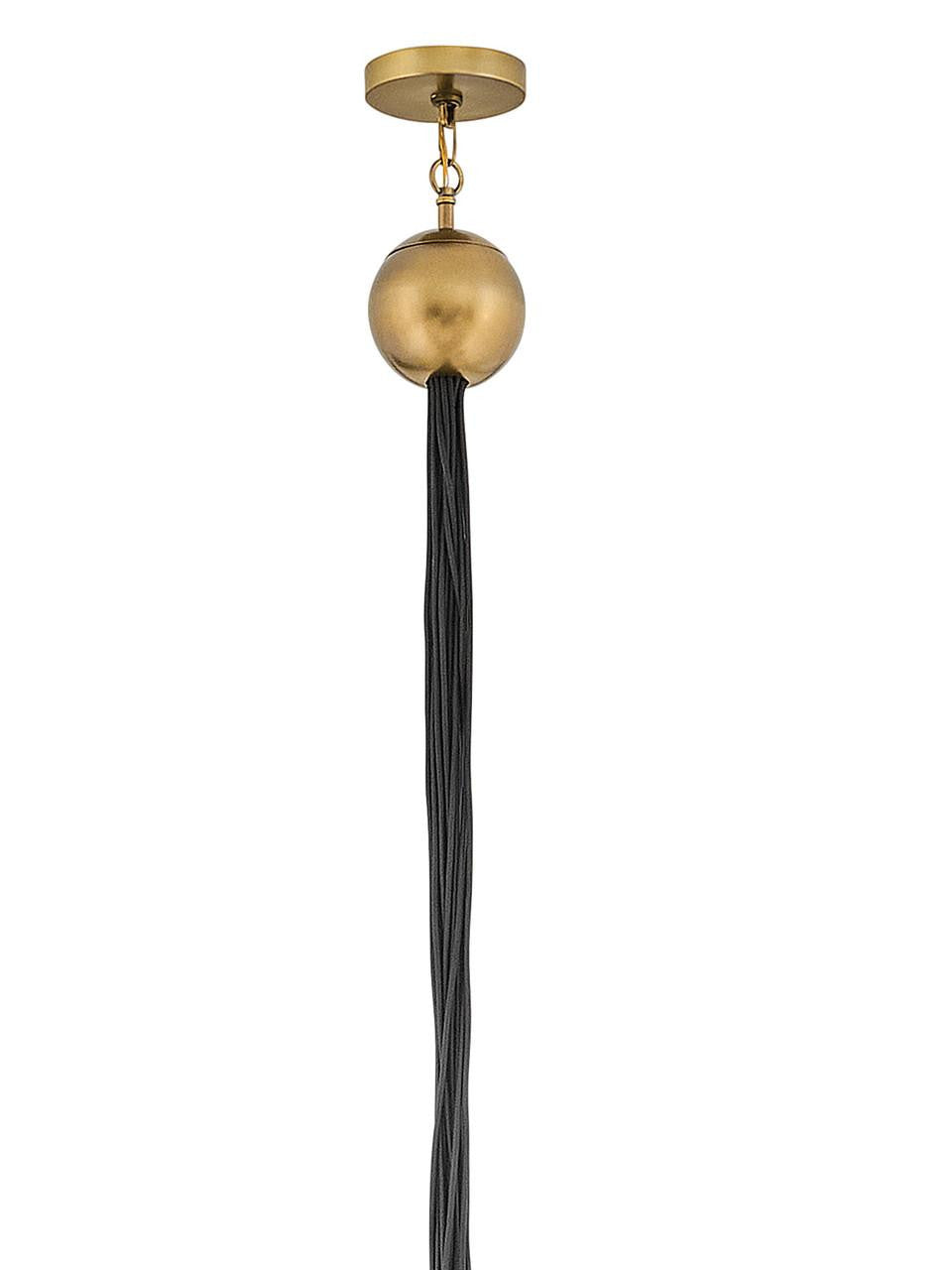 Hinkley Skye Double XL Multi Tier Chandelier Heritage Brass 39.0"W x 125.0"H x 39.0"L Clear Glass