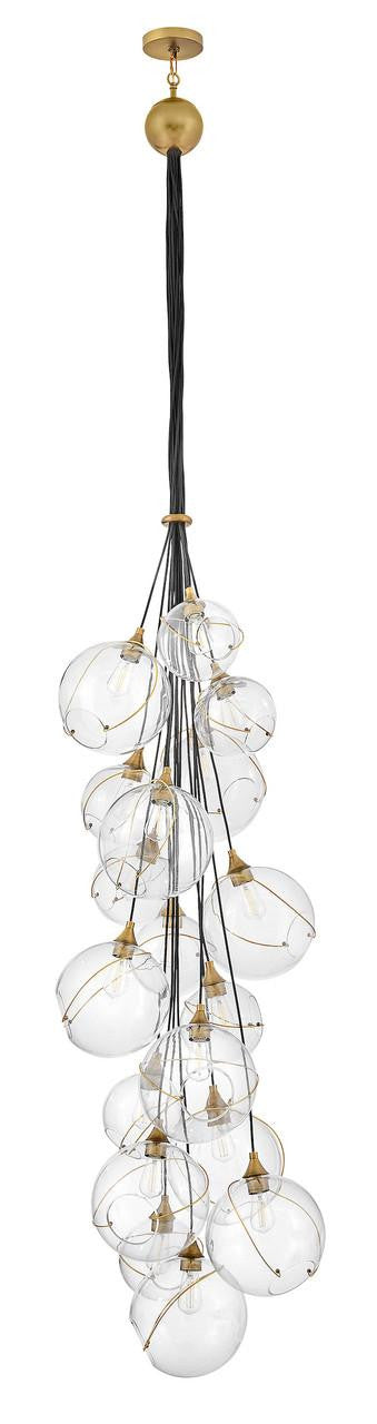 Hinkley Skye Double XL Multi Tier Chandelier Heritage Brass