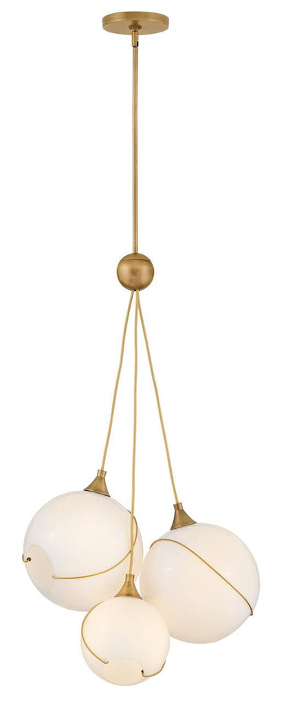 Hinkley Skye Globe Pendant Heritage Brass Cased Opal