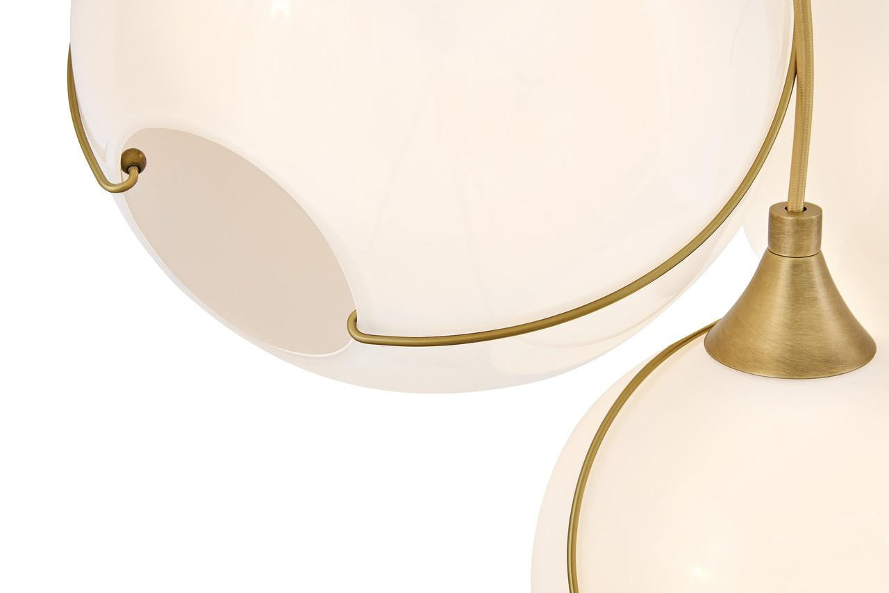 Hinkley Skye Globe Pendant Heritage Brass Cased Opal
