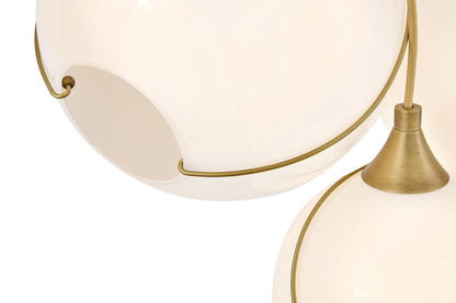 Hinkley Skye Globe Pendant Heritage Brass Cased Opal