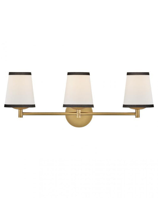 Hinkley Sonia Medium Three Light Vanity Lacquered Brass