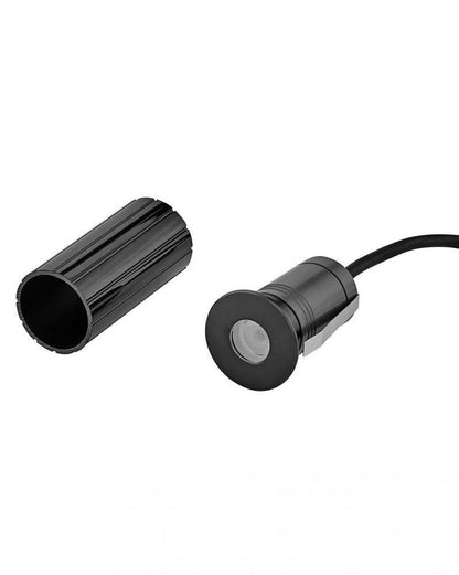 Hinkley Sparta Dot Large LED Round Button Light Stainless Steel Black