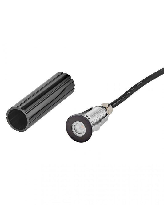 Hinkley Sparta Small Stainless Steel LED Round Button Li Stainless Steel Black