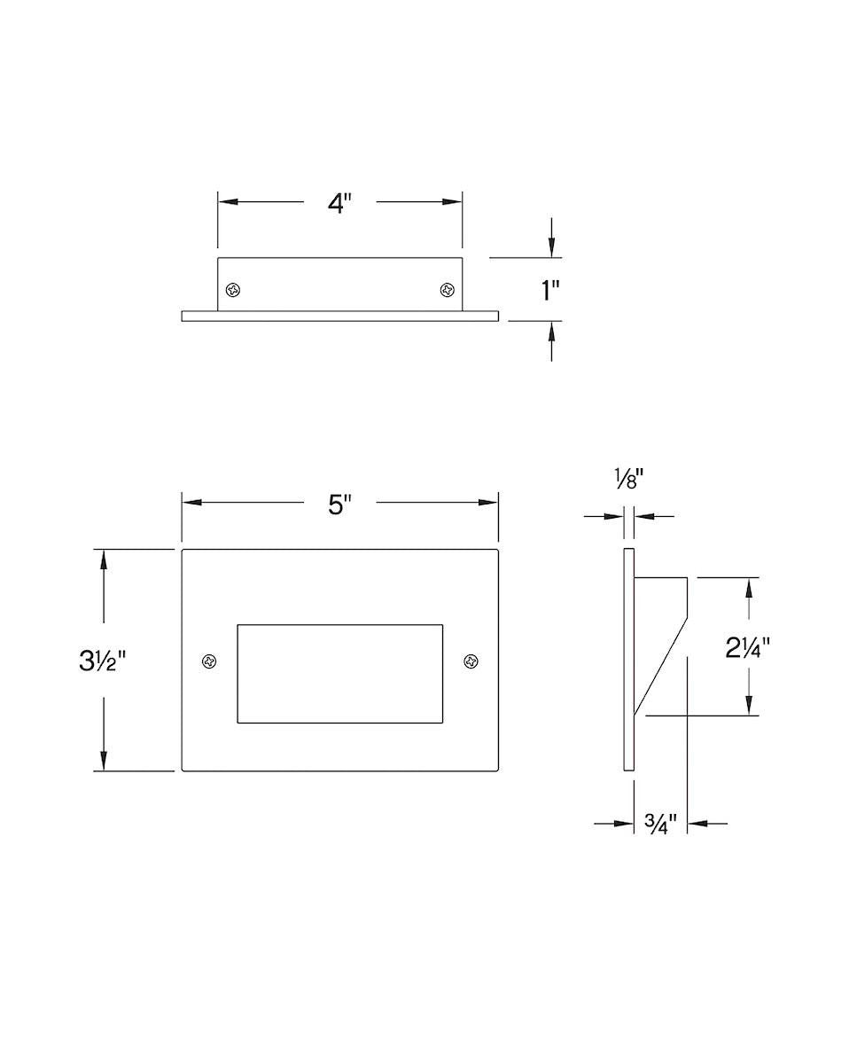 Hinkley Taper Step 12V Horizontal Matte Black Stainless 5.0"W x 3.5"H x 1.0"L