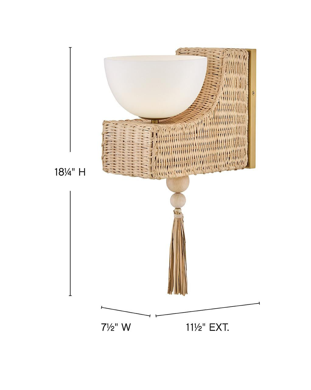 Hinkley Thalia Medium Single Light Sconce Lacquered Brass