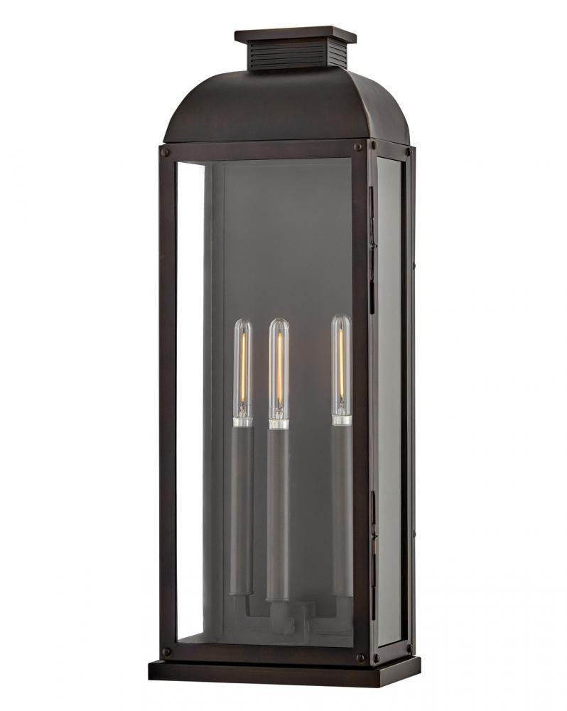 Hinkley Tiverton Large Wall Mount Lantern Dark Oxidized Brass