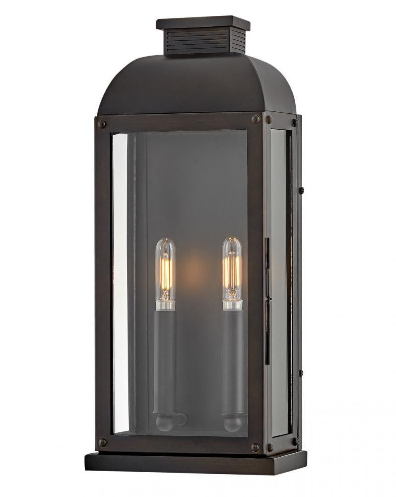 Hinkley Tiverton Medium Wall Mount Lantern Dark Oxidized Brass