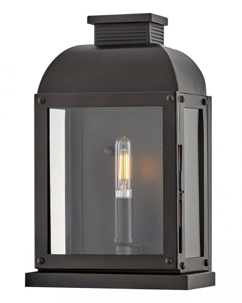 Hinkley Tiverton Small Wall Mount Lantern Dark Oxidized Brass