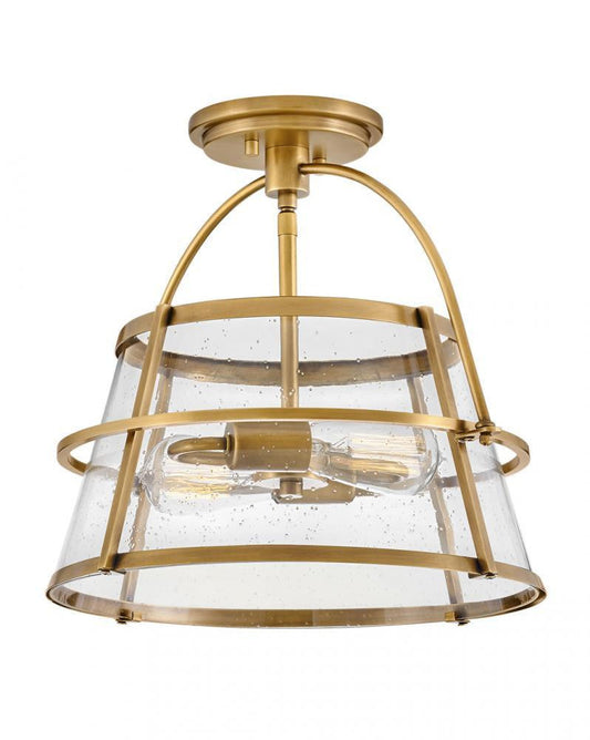 Hinkley Tournon Medium Semi-Flush Mount Heritage Brass