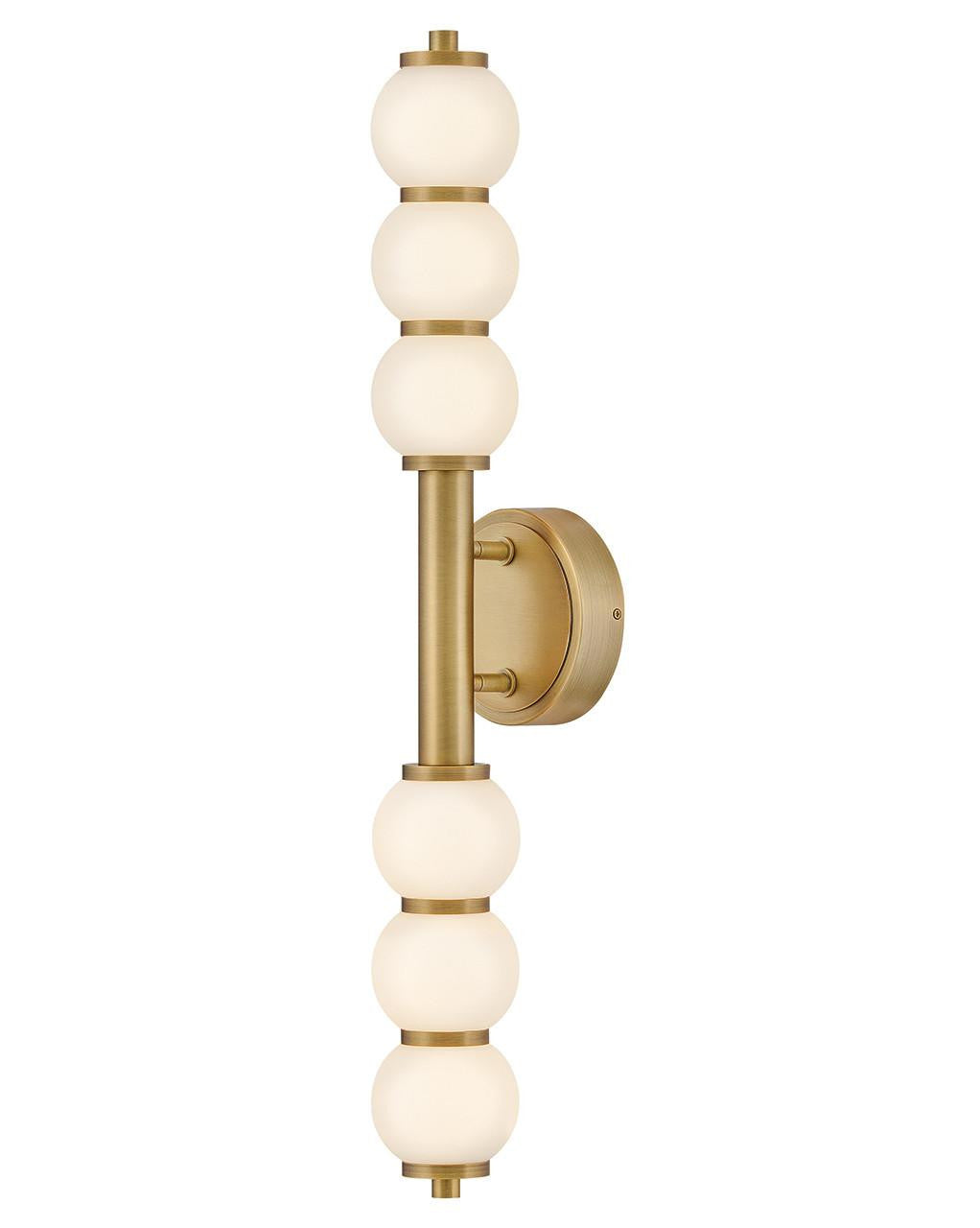 Hinkley Trigo Large LED Sconce Lacquered Brass 6.0"W x 31.25"H x 6.0"L