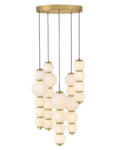 Hinkley Trigo Small Abstract Chandelier Lacquered Brass