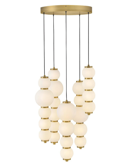 Hinkley Trigo Small Abstract Chandelier Lacquered Brass