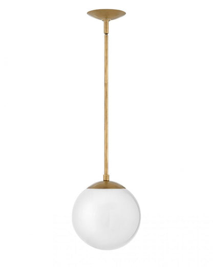 Hinkley Warby Down Pendant, 1-Light, Light Brass, 10.75"H (3747HB-WH 9Q9HW)