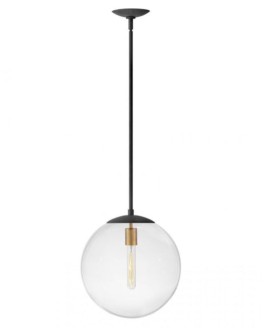 Hinkley Warby Medium Orb Pendant Gray, Steel, Aged Zinc