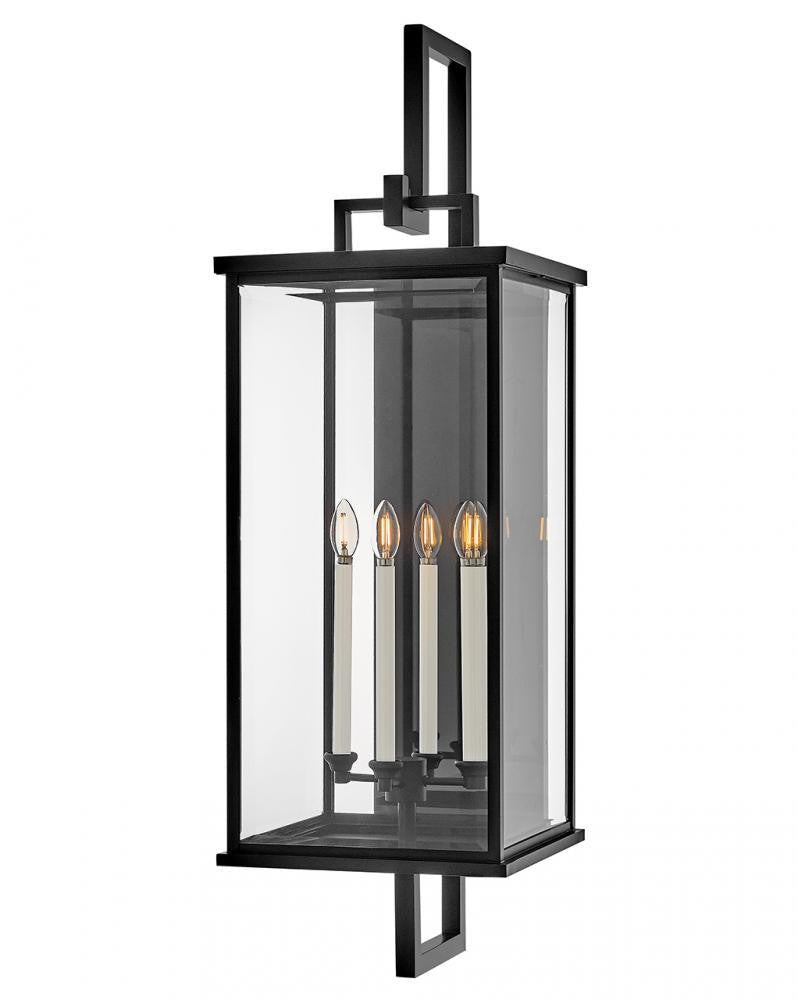 Hinkley Weymouth Extra Large Wall Mount Lantern Black