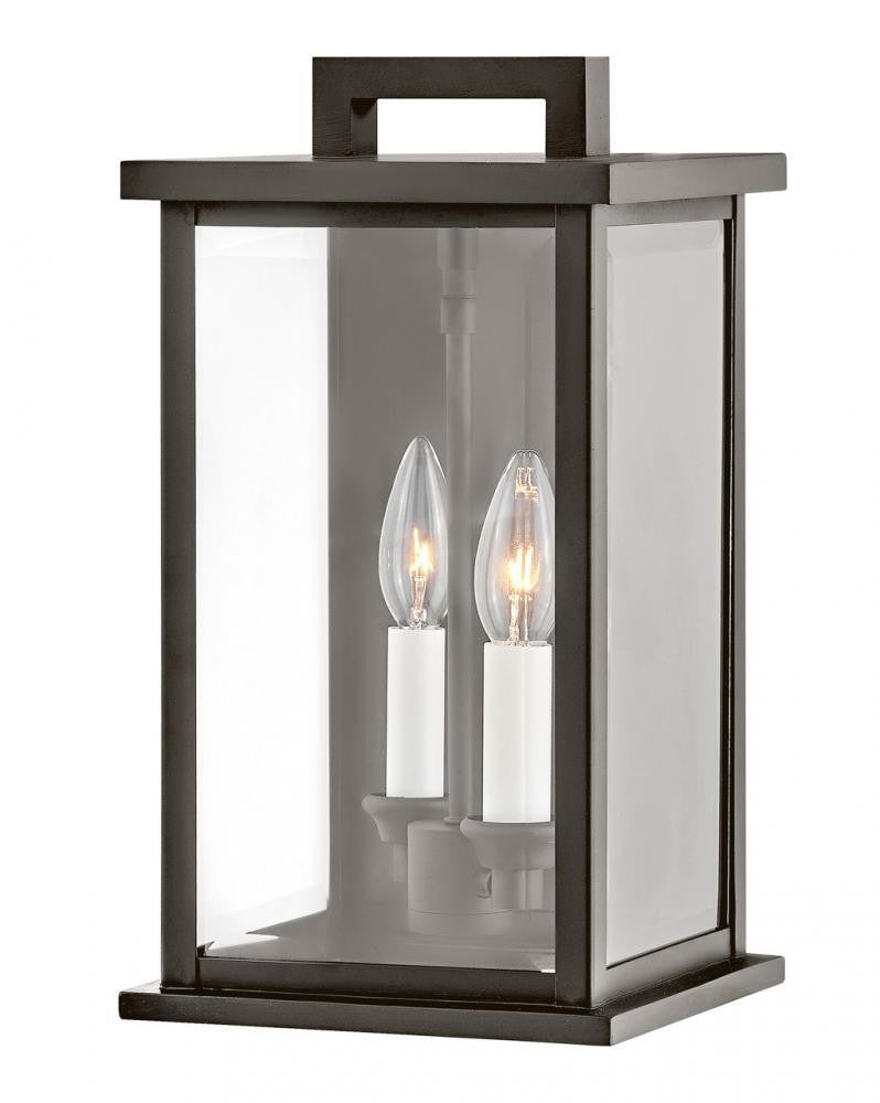 Hinkley Weymouth Outdoor Wall Lantern, 2-Light, Dark Bronze, Light Bronze, 14.25"H (20010OZ 9Q8JE)
