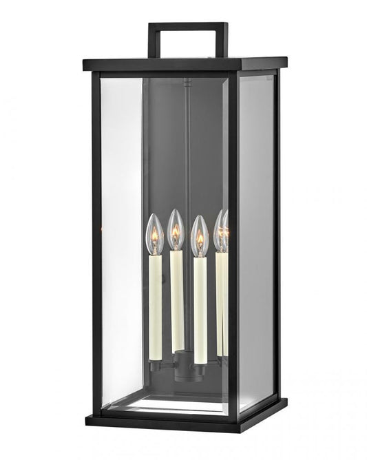 Hinkley Weymouth Outdoor Wall Lantern Aluminum, Black