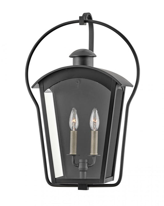 Hinkley Yale Outdoor Wall Lantern Aluminum, Black