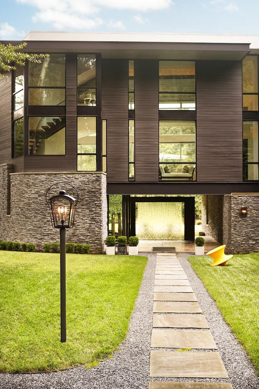Hinkley Yale Outdoor Wall Lantern, 3-Light, Aluminum, 25"H (13303BK 9U5A7)