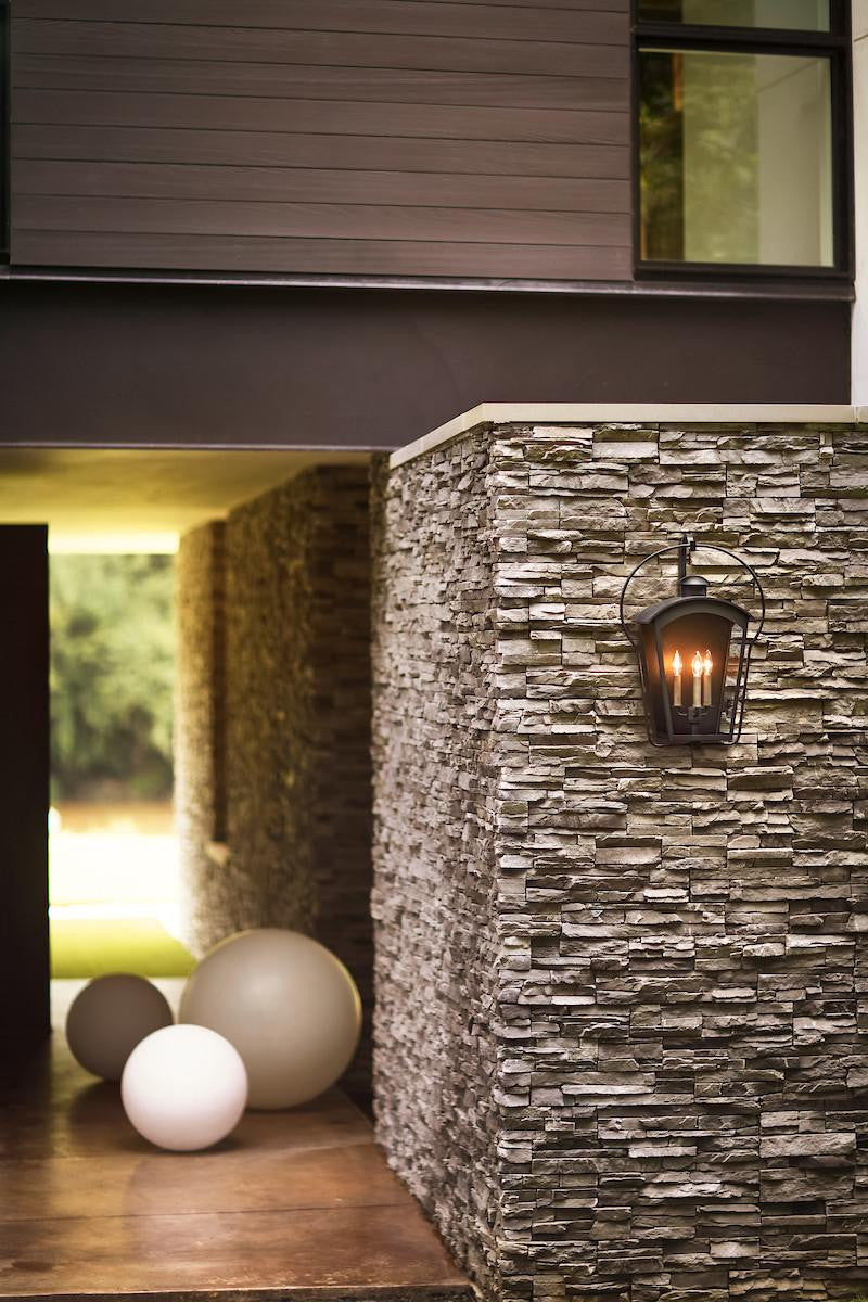 Hinkley Yale Outdoor Wall Lantern, 3-Light, Aluminum, 25"H (13303BK 9U5A7)