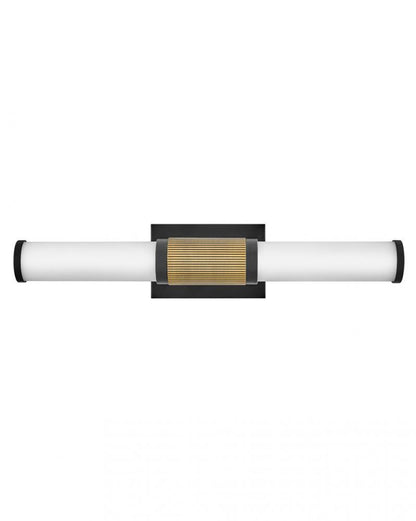 Hinkley Zevi Medium LED Vanity Black, Lacquered Brass