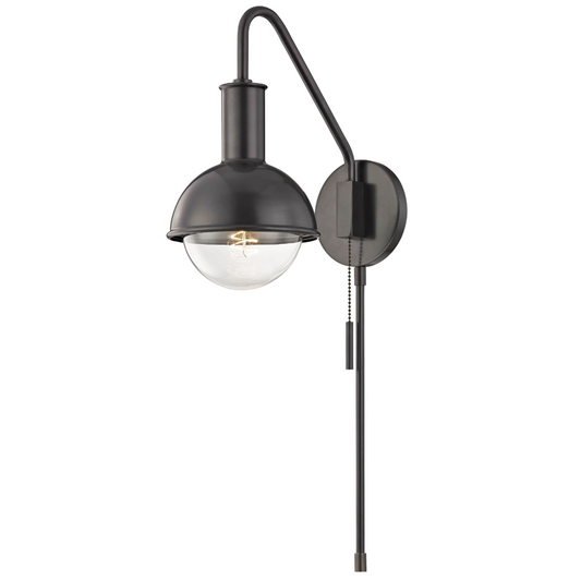 Mitzi by Hudson Valley Lighting Riley Wall Sconce with Plug Bronze, Olde Bronze