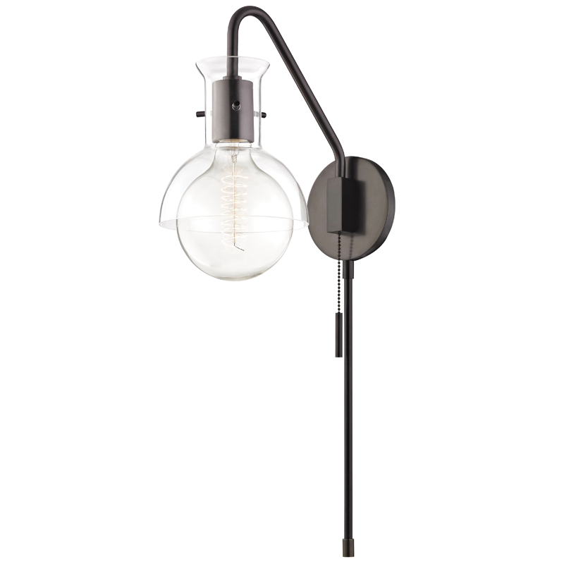 Mitzi by Hudson Valley Lighting Riley Wall Sconce with Plug Bronze, Olde Bronze