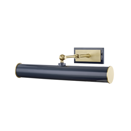 Mitzi by Hudson Valley Lighting Holly Picture Light with Plug Aged Brass, Navy