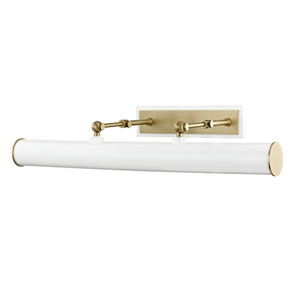 Mitzi by Hudson Valley Lighting Holly Picture Light with Plug Antique Brass, Aged Brass, Off White