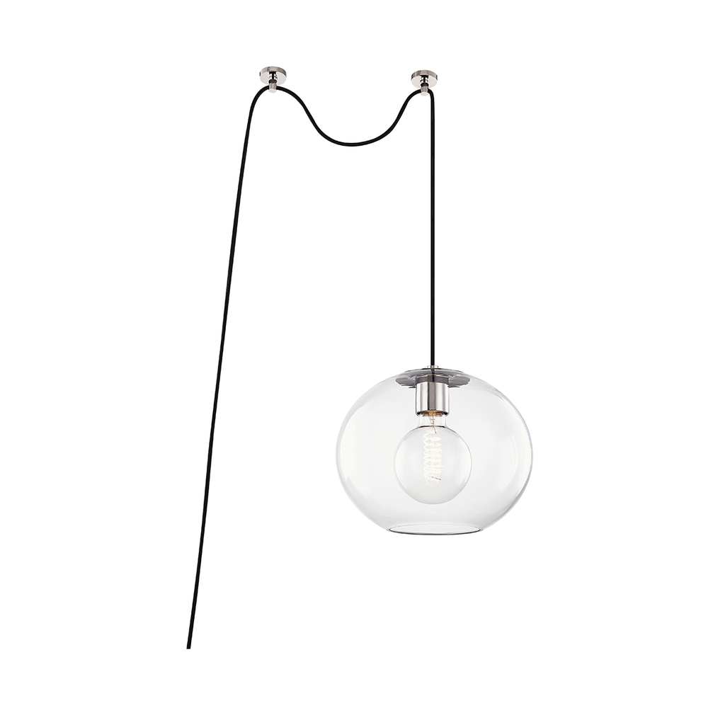 Mitzi by Hudson Valley Lighting Margot Large Swag Pendant Nickel, Polished Nickel