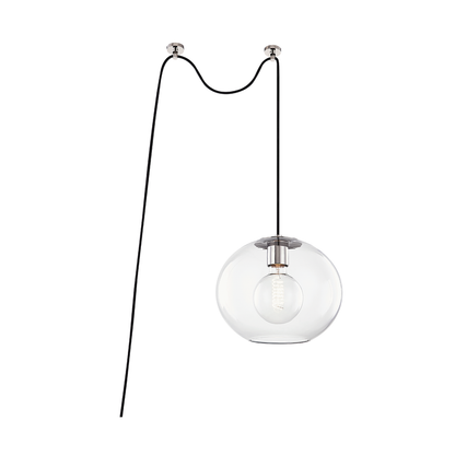 Mitzi by Hudson Valley Lighting Margot Large Swag Pendant Nickel, Polished Nickel