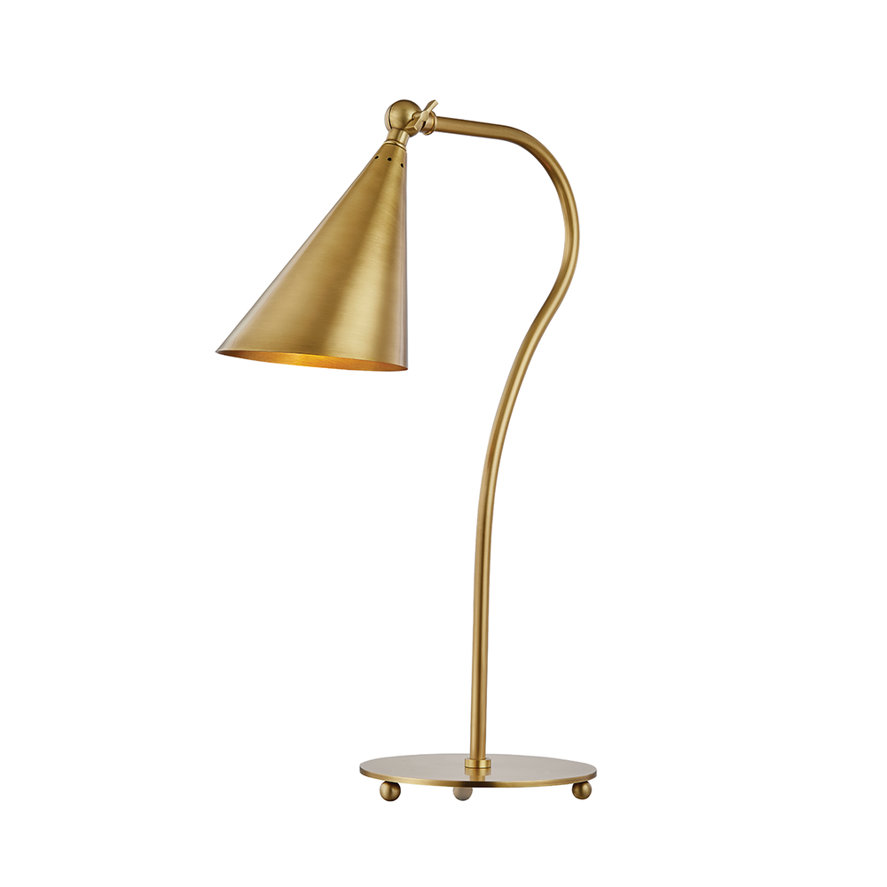Mitzi by Hudson Valley Lighting Lupe Table Lamp Brass, Antique Brass, Aged Brass