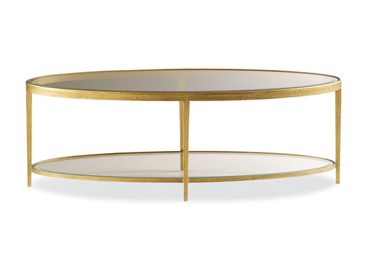 Maitland-Smith Jinx Cocktail Table in Oval