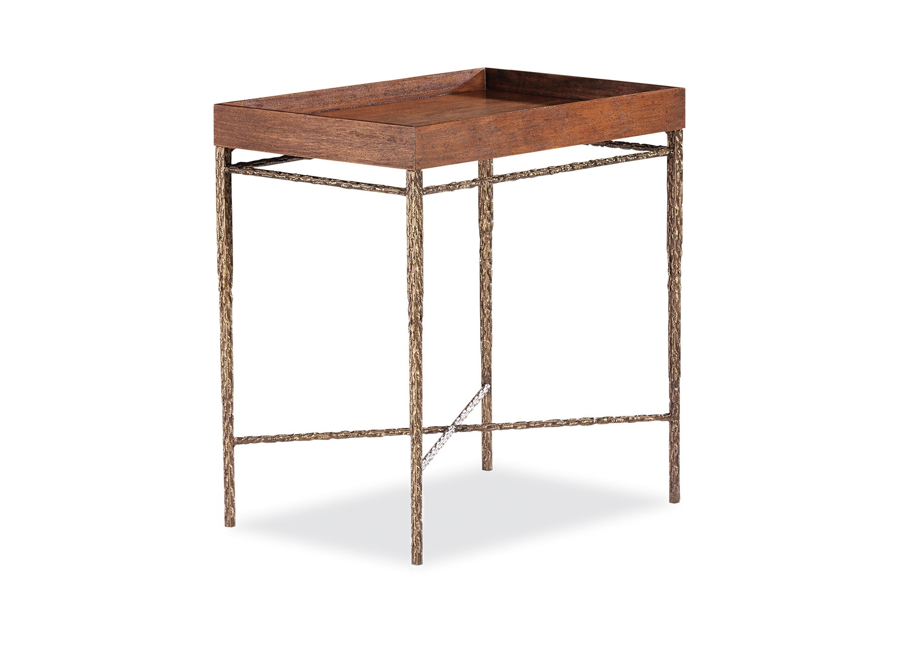 Maitland-Smith Cleve Chairside Tray Table in Bronze