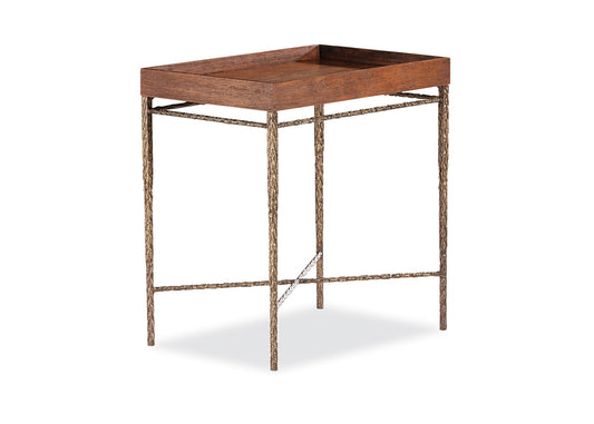 Maitland-Smith Cleve Chairside Tray Table in Bronze