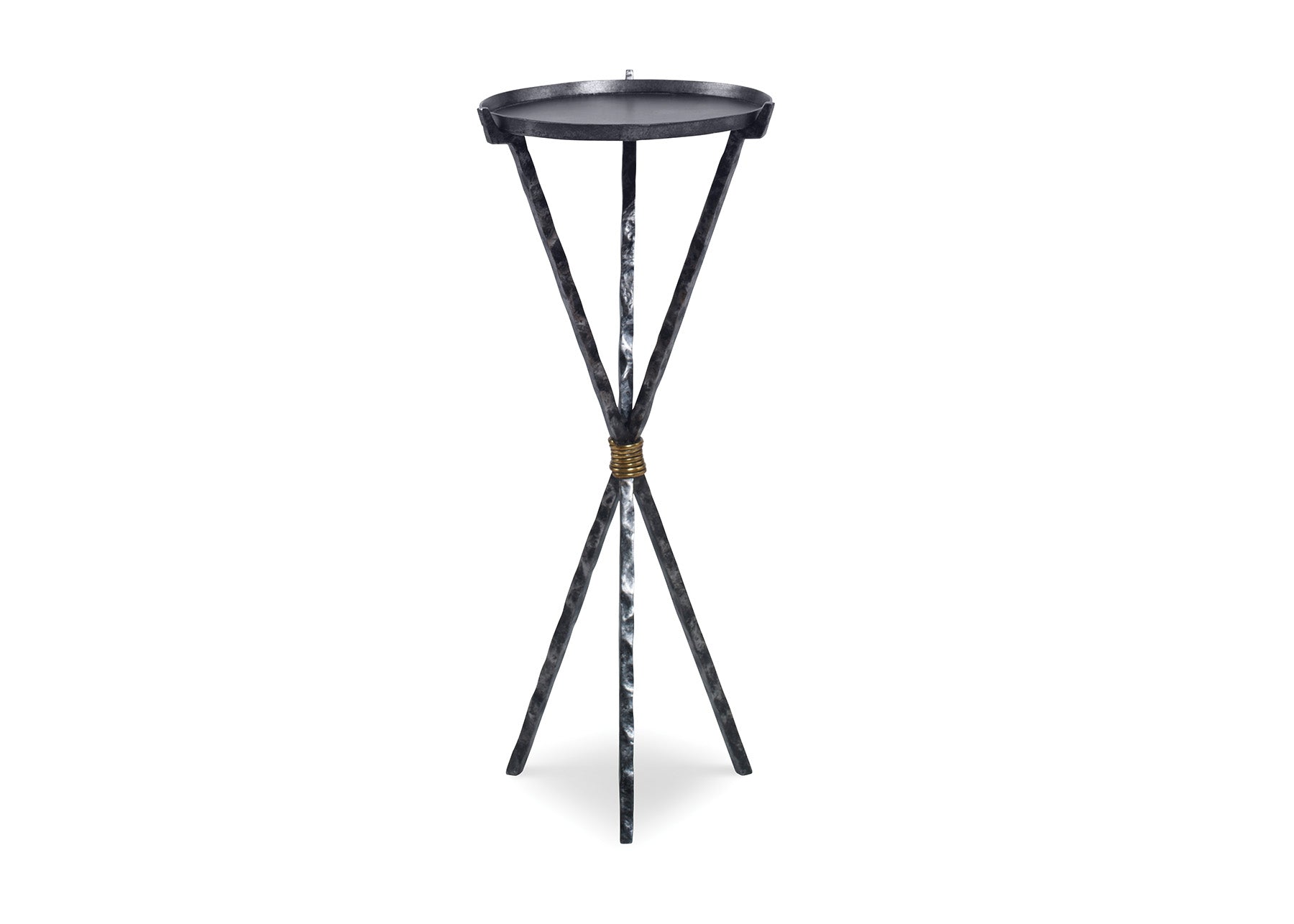 Maitland-Smith Lute Accent Table Textured Iron