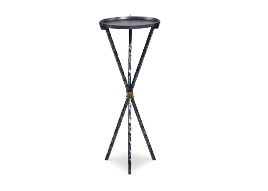 Maitland-Smith Lute Accent Table Textured Iron