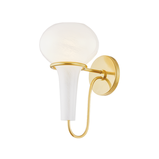 Hudson Valley Adams Corner Wall Sconce Aged Brass