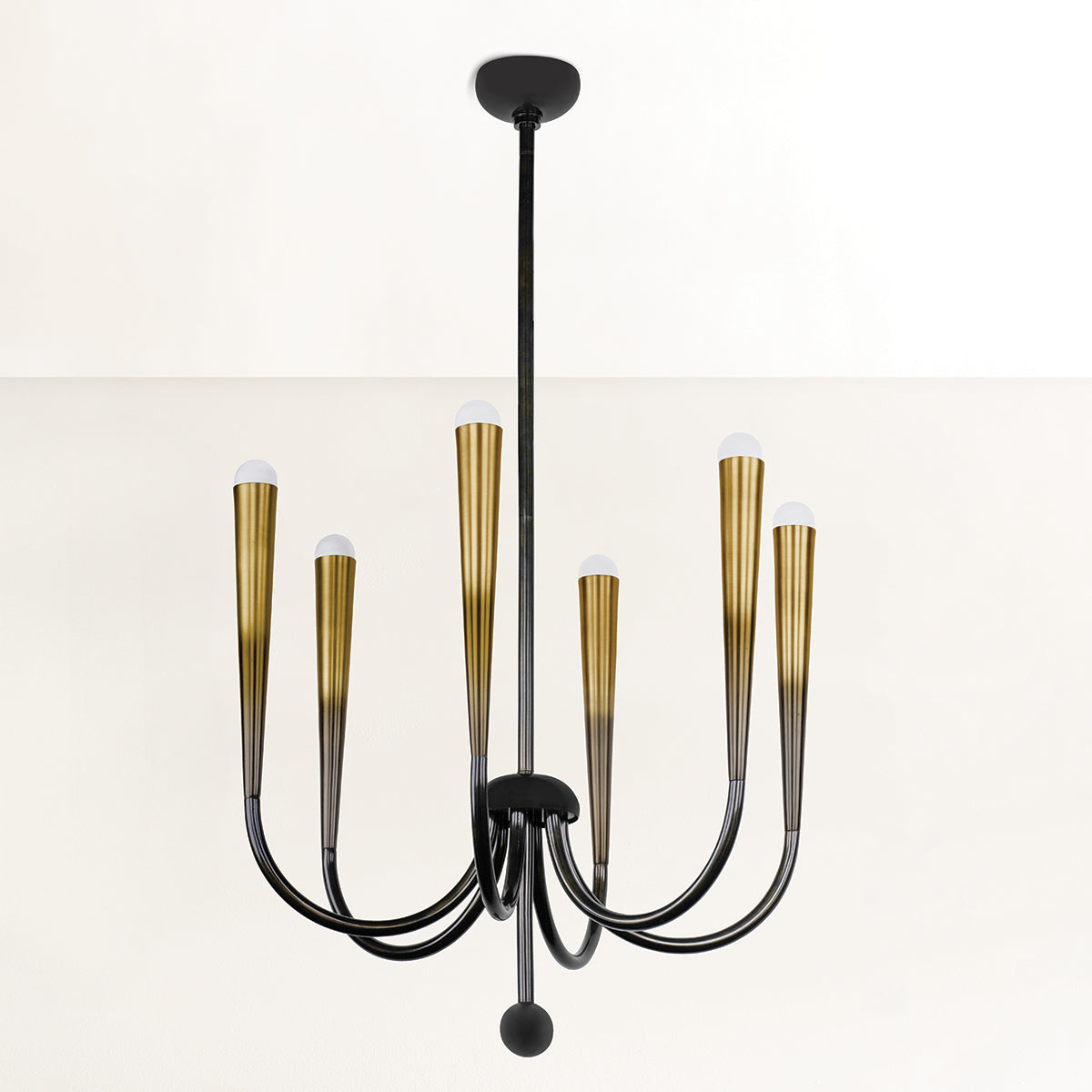 Hudson Valley Adley 6-Light Chandelier in Gradient Brass, alternate view 1
