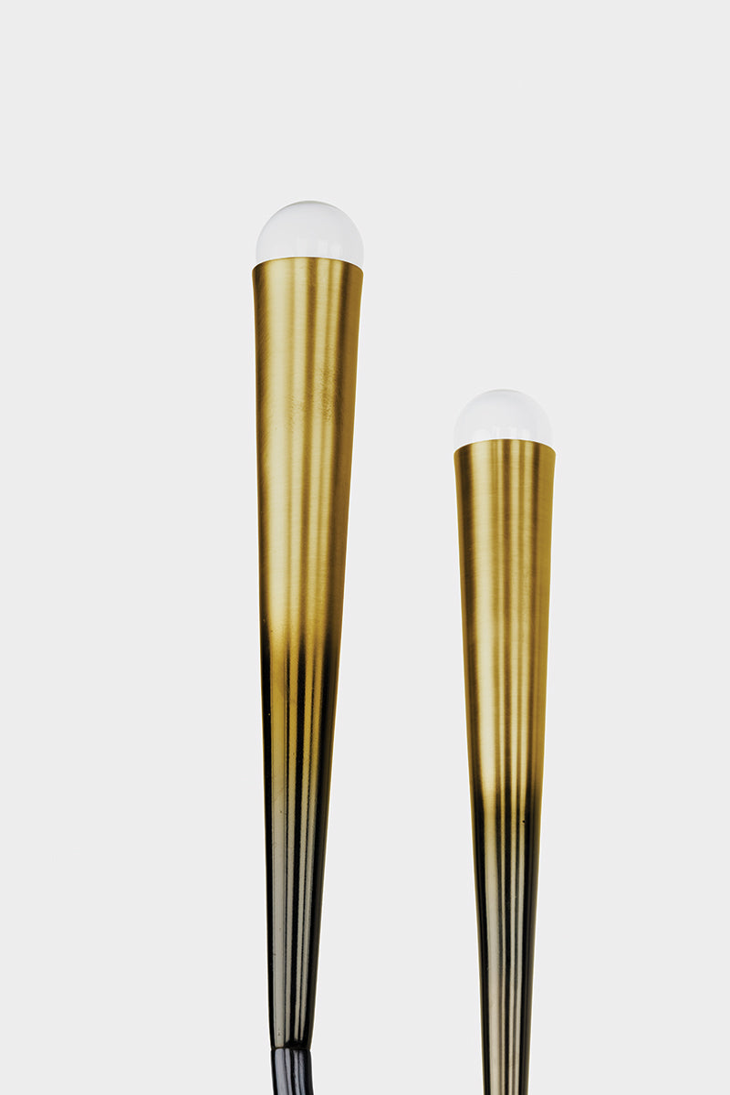 Hudson Valley Adley 6-Light Chandelier in Gradient Brass, room setting 2
