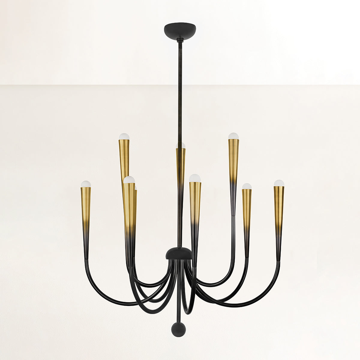 Hudson Valley Adley 9-Light Chandelier in Gradient Brass, alternate view 1