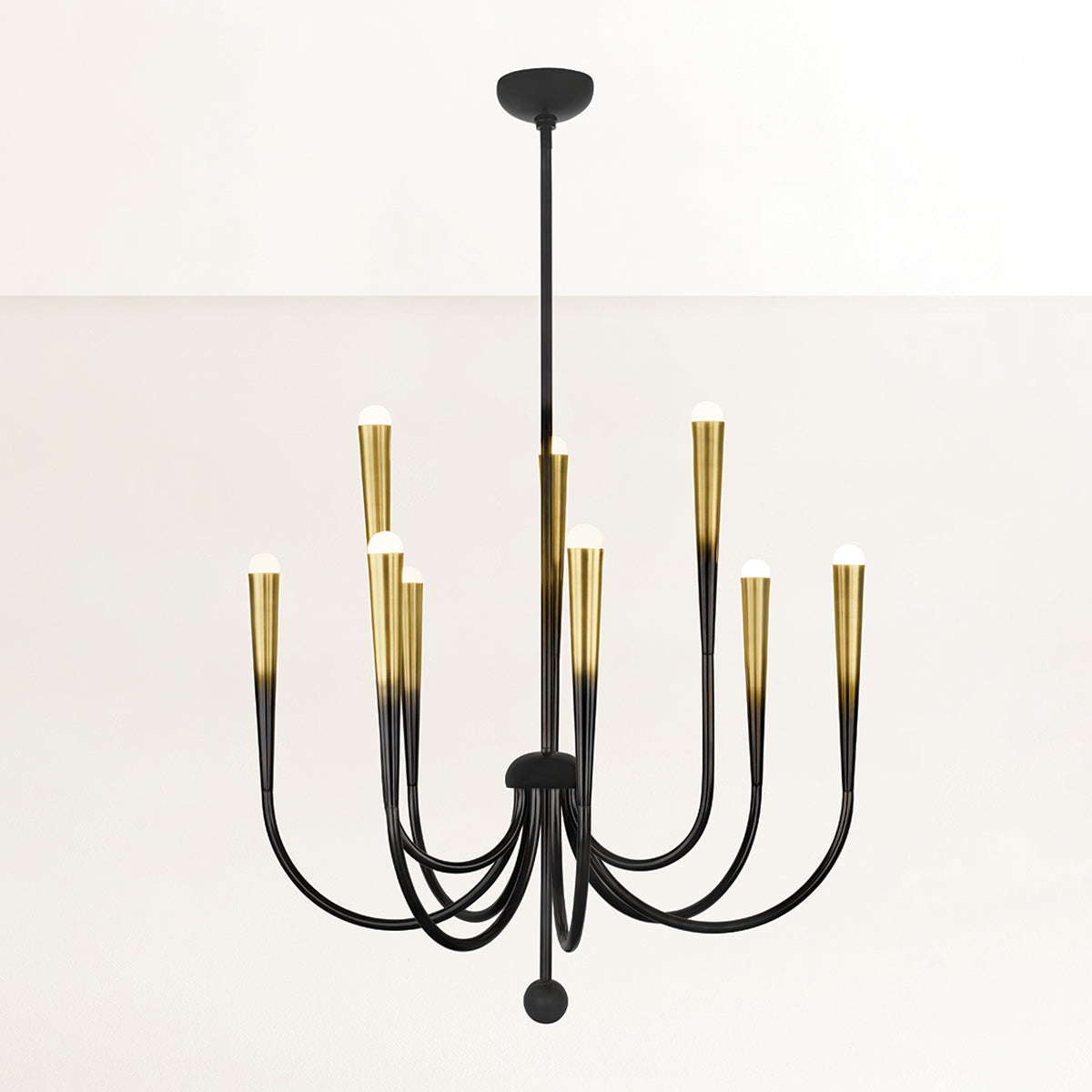 Hudson Valley Adley 9-Light Chandelier in Gradient Brass, alternate view 2