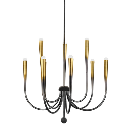 Hudson Valley Adley 9-Light Chandelier Gradient Brass