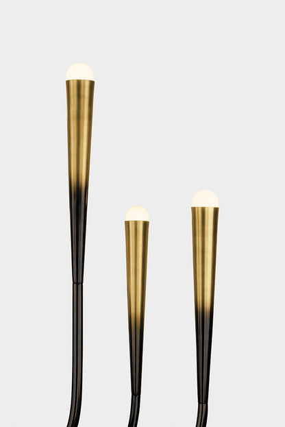 Hudson Valley Adley 9-Light Chandelier in Gradient Brass, room setting 2