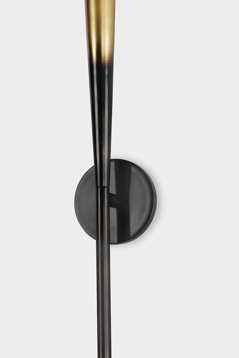 Hudson Valley Adley Wall Sconce in Gradient Brass, room setting 1